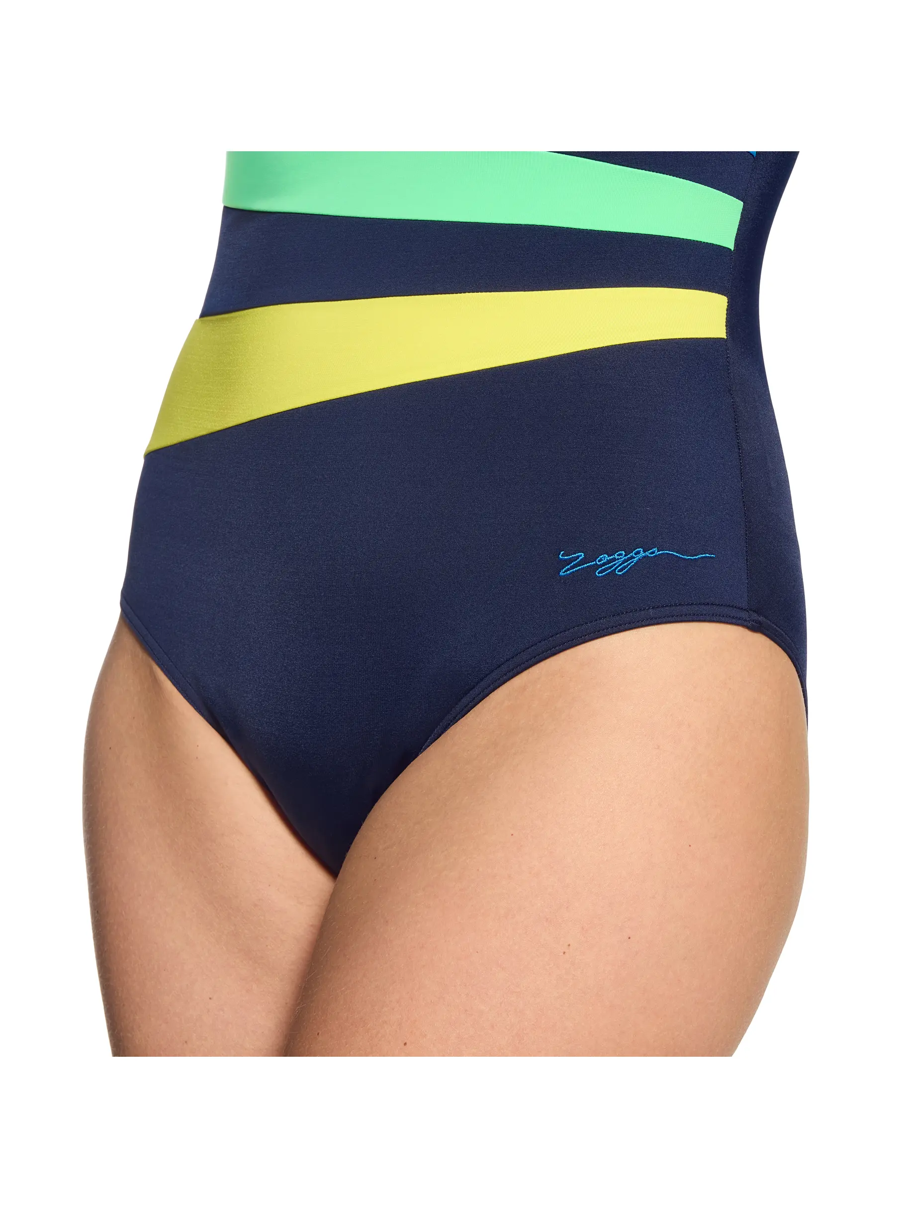 New, view full size image of Front view of Product detail - Womens Sea Frond Wrap Panel Classicback Swimsuit SEFR