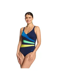 Display front view 4 of Product detail - Womens Sea Frond Wrap Panel Classicback Swimsuit SEFR