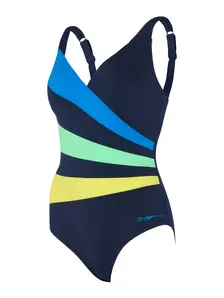 Display front view 5 of Product detail - Womens Sea Frond Wrap Panel Classicback Swimsuit SEFR