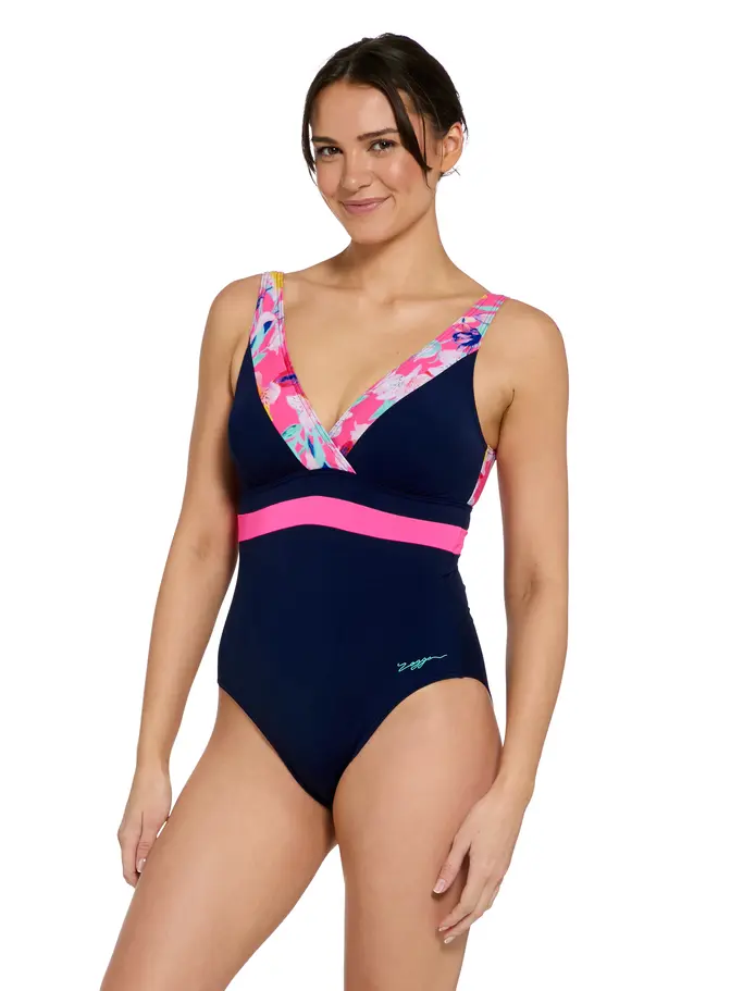 Sale,Clearance, view full size image of Front view of Product detail - Womens Paradiso Square Back Swimsuit PRDS