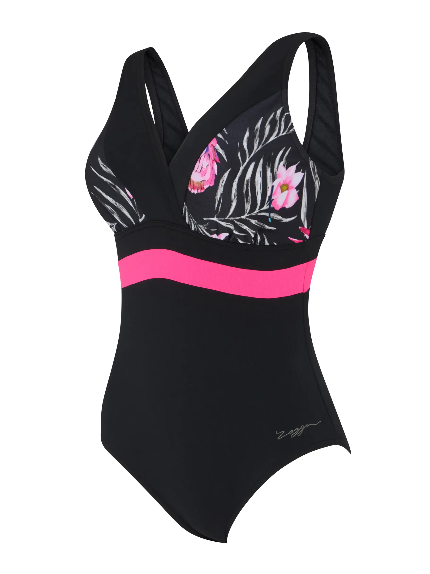 , view full size image of Front view of Product detail - Womens Safari Leaf Square Back Swimsuit SAFA