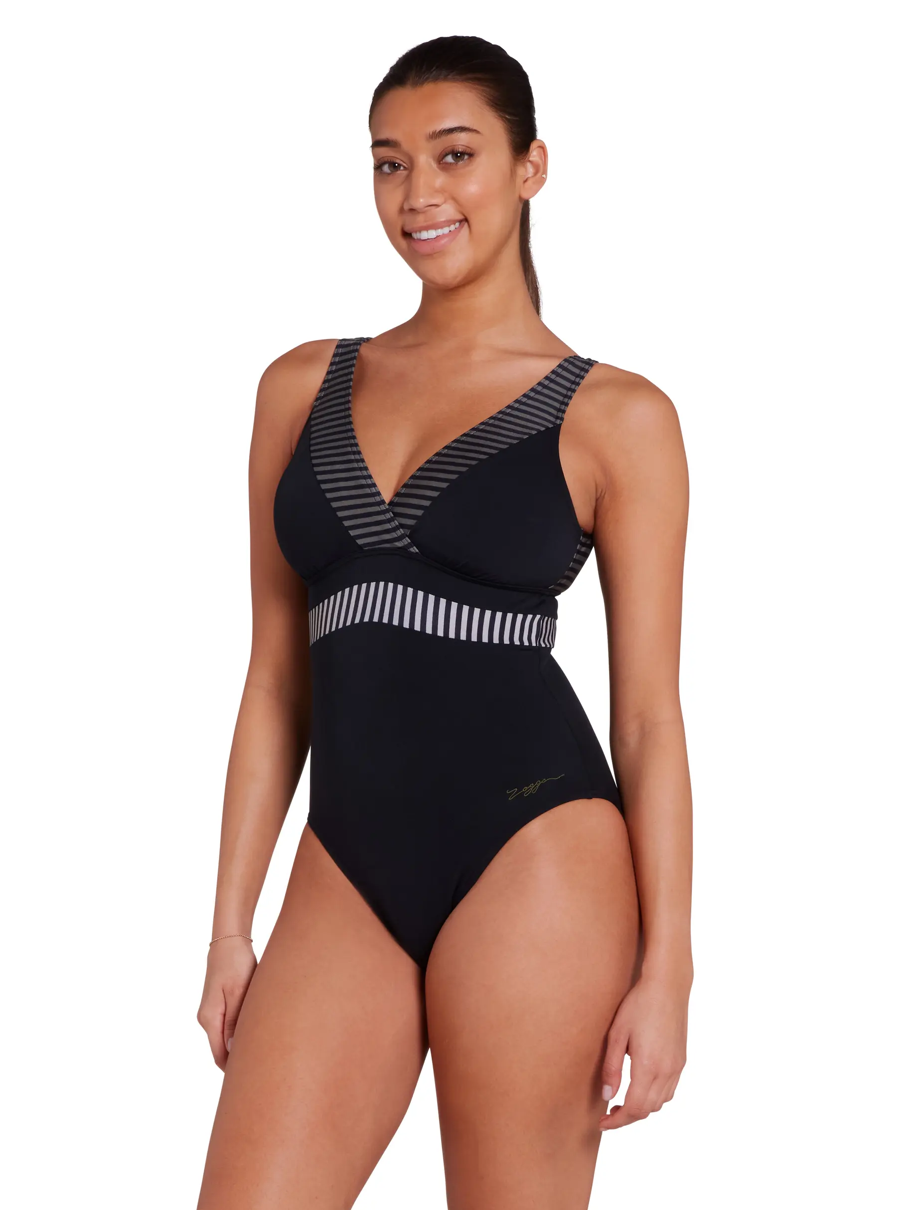 Sale, view full size image of Front view of Product detail - Womens Seafarer Square Back Swimsuit SEAF