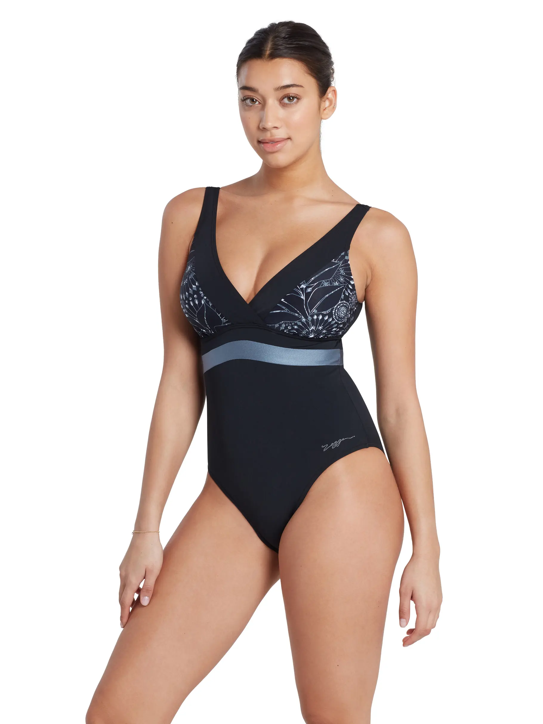 Sale,Clearance, view full size image of Front view of Product detail - Stellar Square Back One Piece Swimsuit STL