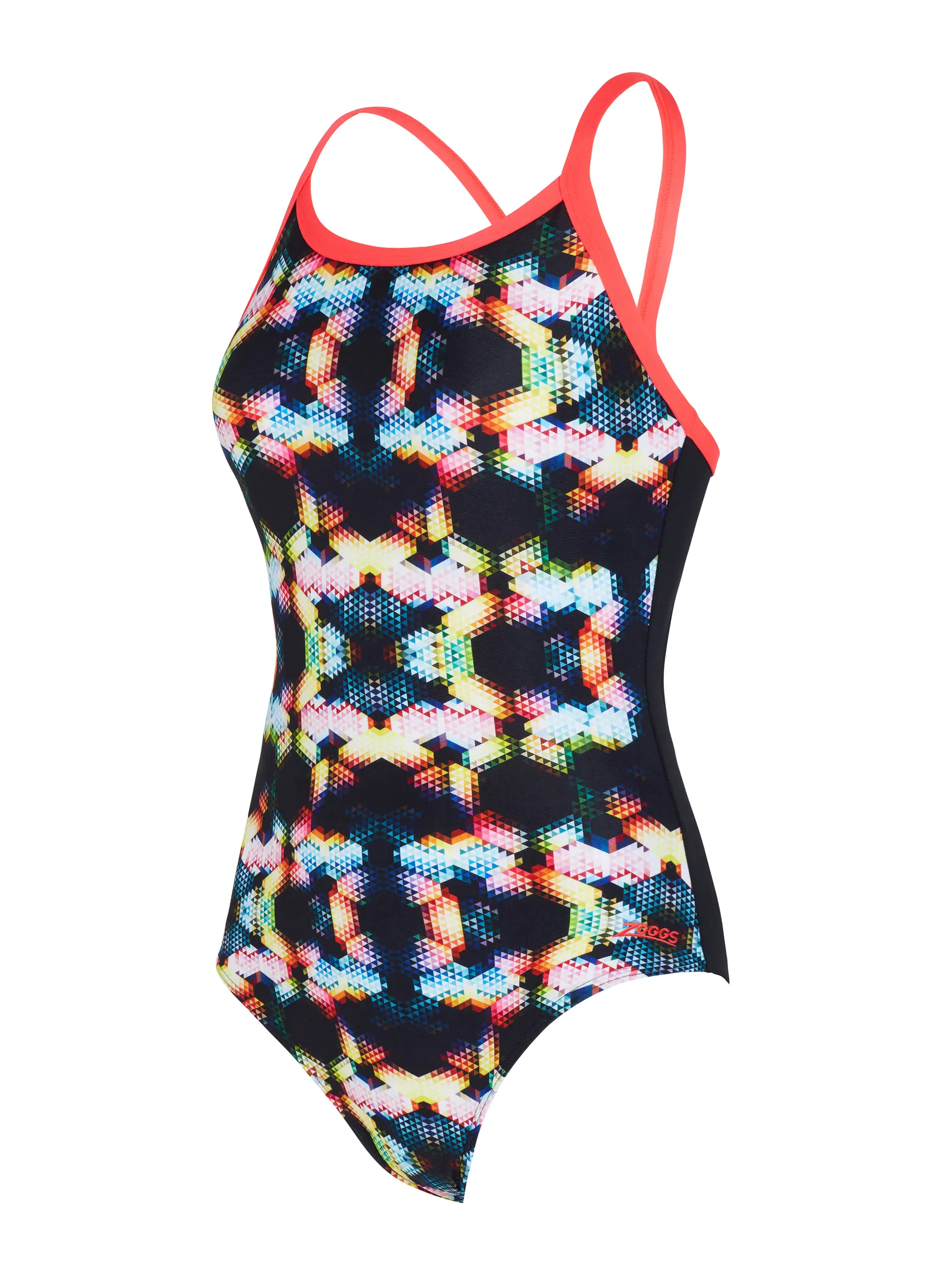 Sale,Clearance, view full size image of Front view of Product detail - Honeycomb Strikeback One Piece Swimsuit HNCM