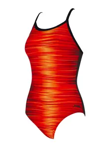 Display front view 5 of Product detail - Womens Pipeline Orange Strikeback Swimsuit PIOR