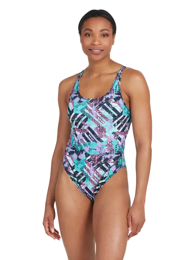 Sale,Clearance, view full size image of Front view of Product detail - Breakaway Masterback Swimsuit BRAW