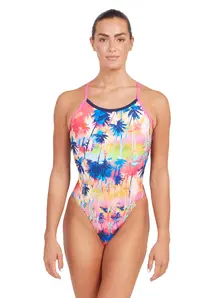 Display front view 1 of Product detail - Sunset Tri Back One Piece Swimsuit SUN