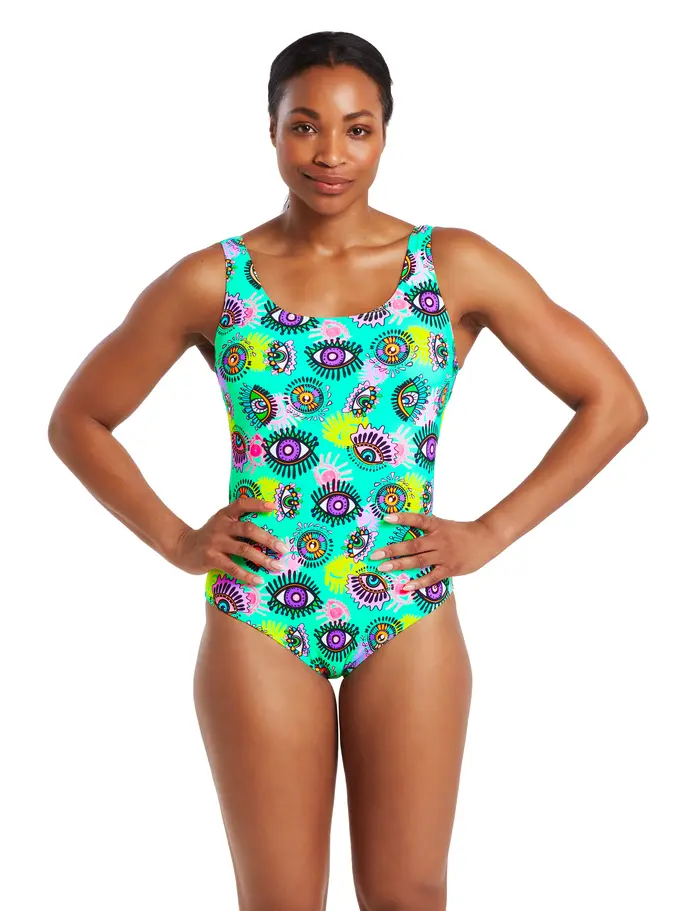 Look Inside Lined Scoopback Swimsuit