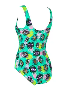 Display front view 6 of Product detail - Womens Look Inside Silver Lined Scoopback Swimsuit LIGN