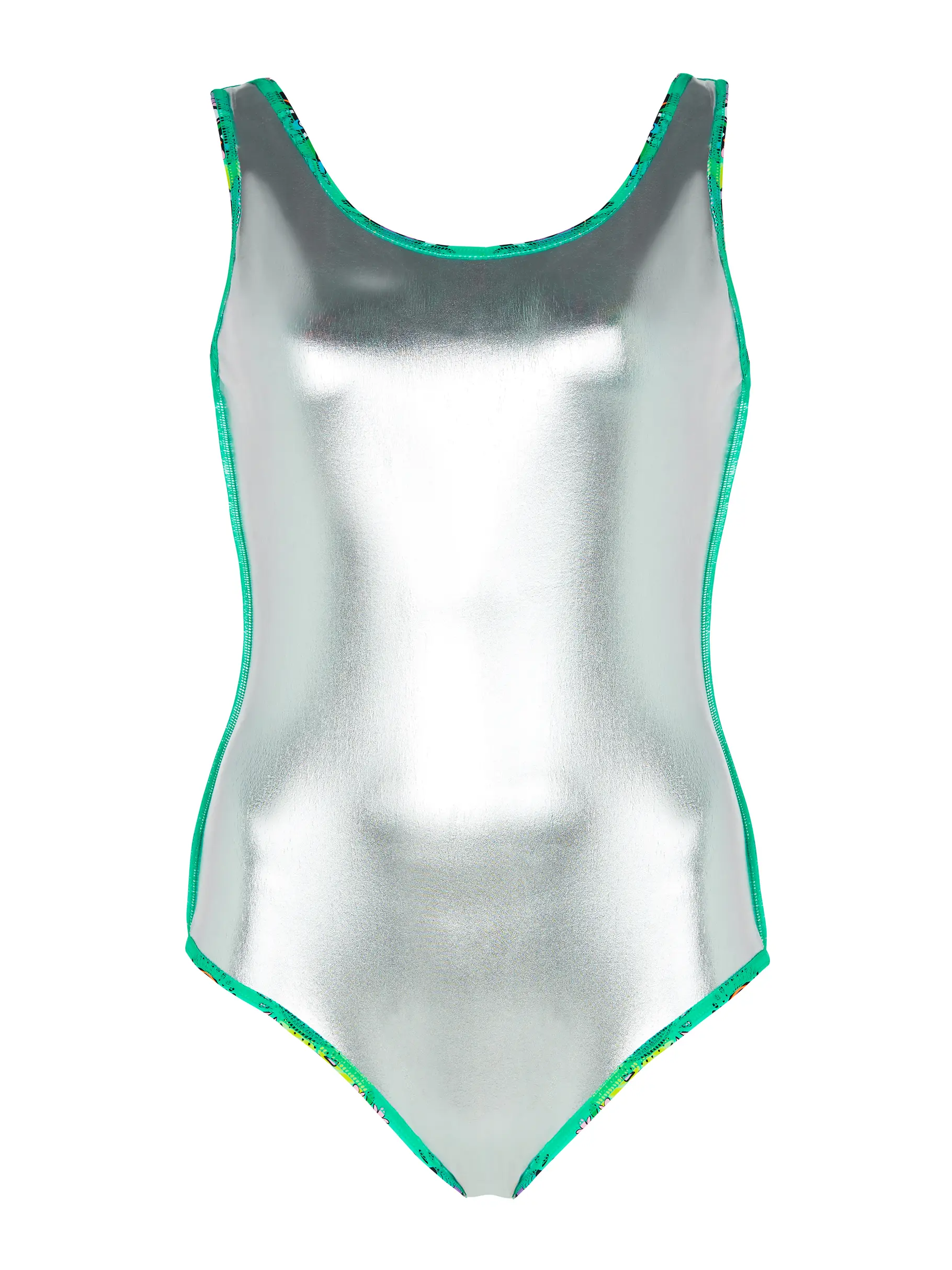 Out of Stock,Sale, Ansicht Großes Bild der Vorderseite Product detail - Womens Look Inside Silver Lined Scoopback Swimsuit LIGN