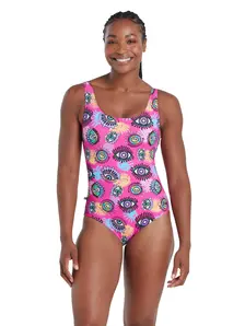Display front view 1 of Product detail - Womens Look Inside Silver Lined Scoopback Swimsuit LIMG