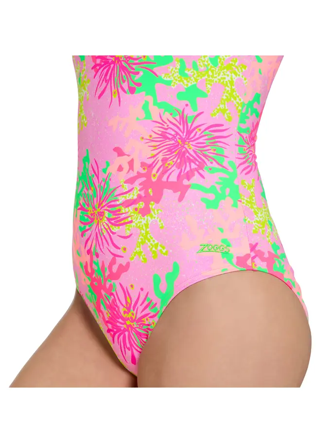 Sale,Clearance, view full size image of Front view of Product detail - Womens Undersea Magic Silver Lined Scoopback Swimsuit UNPK
