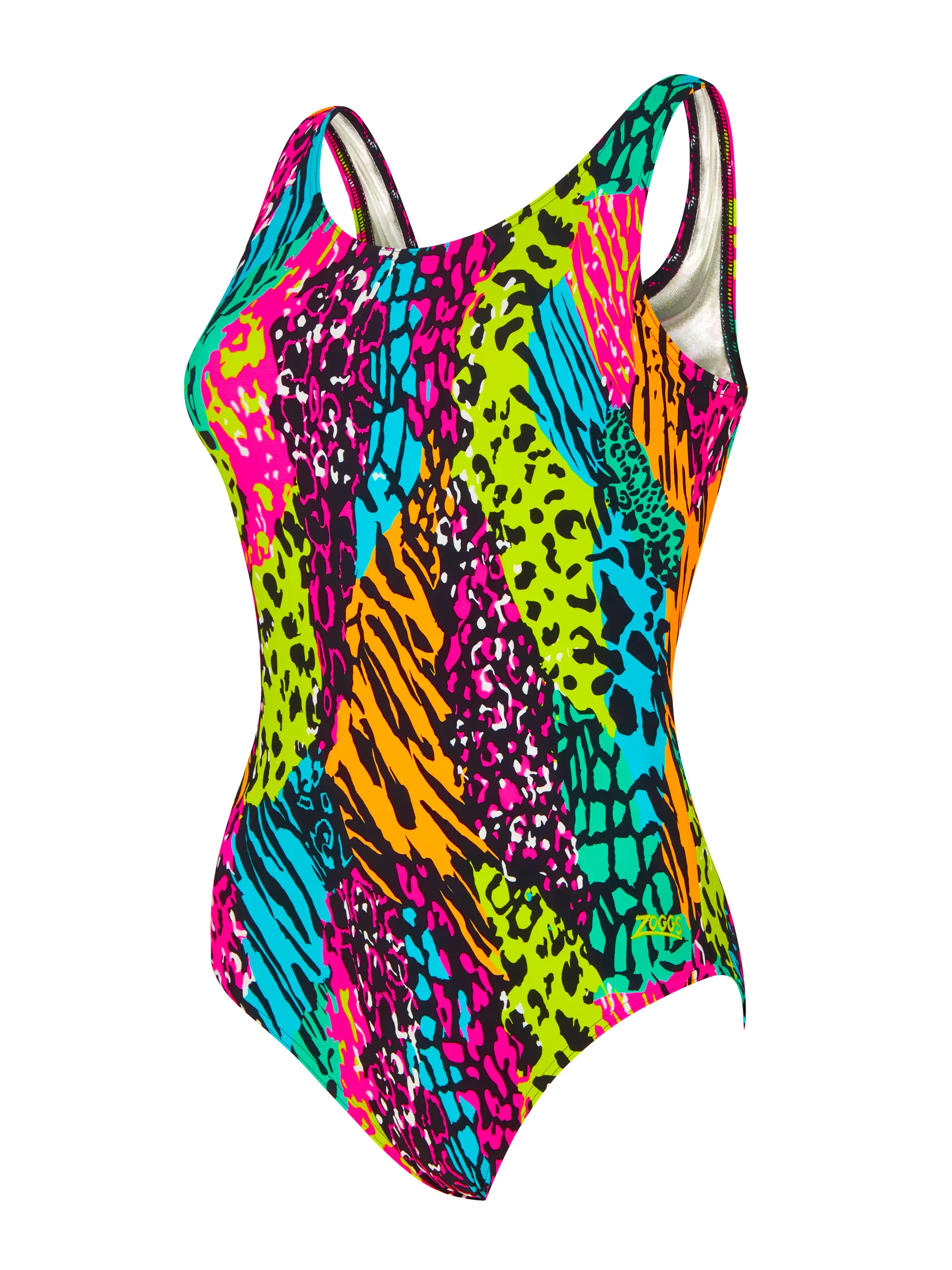 New, view full size image of Front view of Product detail - Womens Wild Mix Scoopback Swimsuit WIMI
