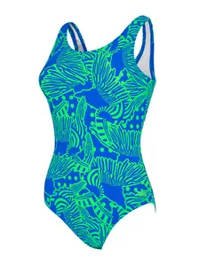 Display front view 5 of Product detail - Womens Wings Navy Silver Lined Scoopback Swimsuit WINV