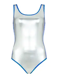 Display front view 7 of Product detail - Womens Wings Navy Silver Lined Scoopback Swimsuit WINV
