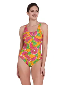 Display front view 1 of Product detail - Womens Zesti Scoopback Swimsuit zest