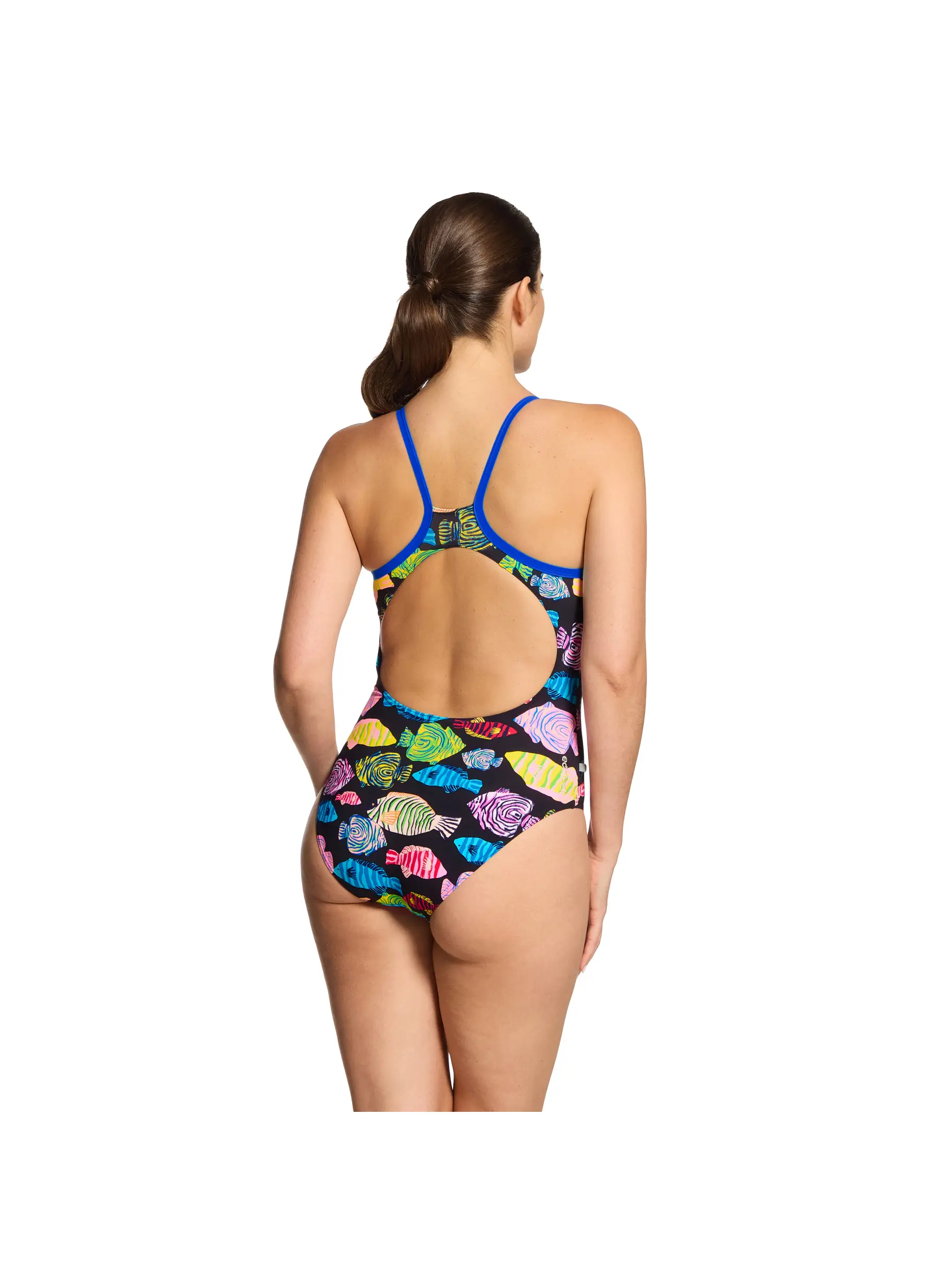 , view full size image of Front view of Product detail - Womens Sea Tribe Silver Lined Strikeback Swimsuit SEAT