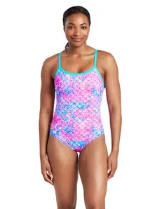 Display front view 1 of Product detail - Womens Sirene Sparkle Silver Lined Strikeback Swimsuit SISP