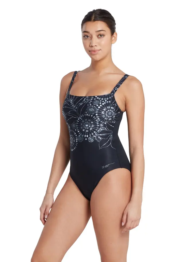 Out of Stock, Ver imagen de tamaño completo de Vista frontal de Product detail - Stellar Adjustable Classic Back One Piece Swimsuit STL