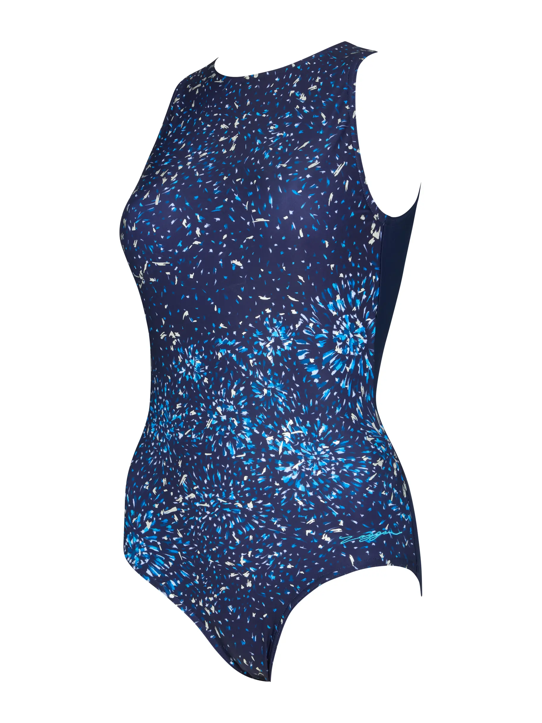 Sale,Clearance, view full size image of Front view of Product detail - Womens Boronia Hi Front Swimsuit BORO