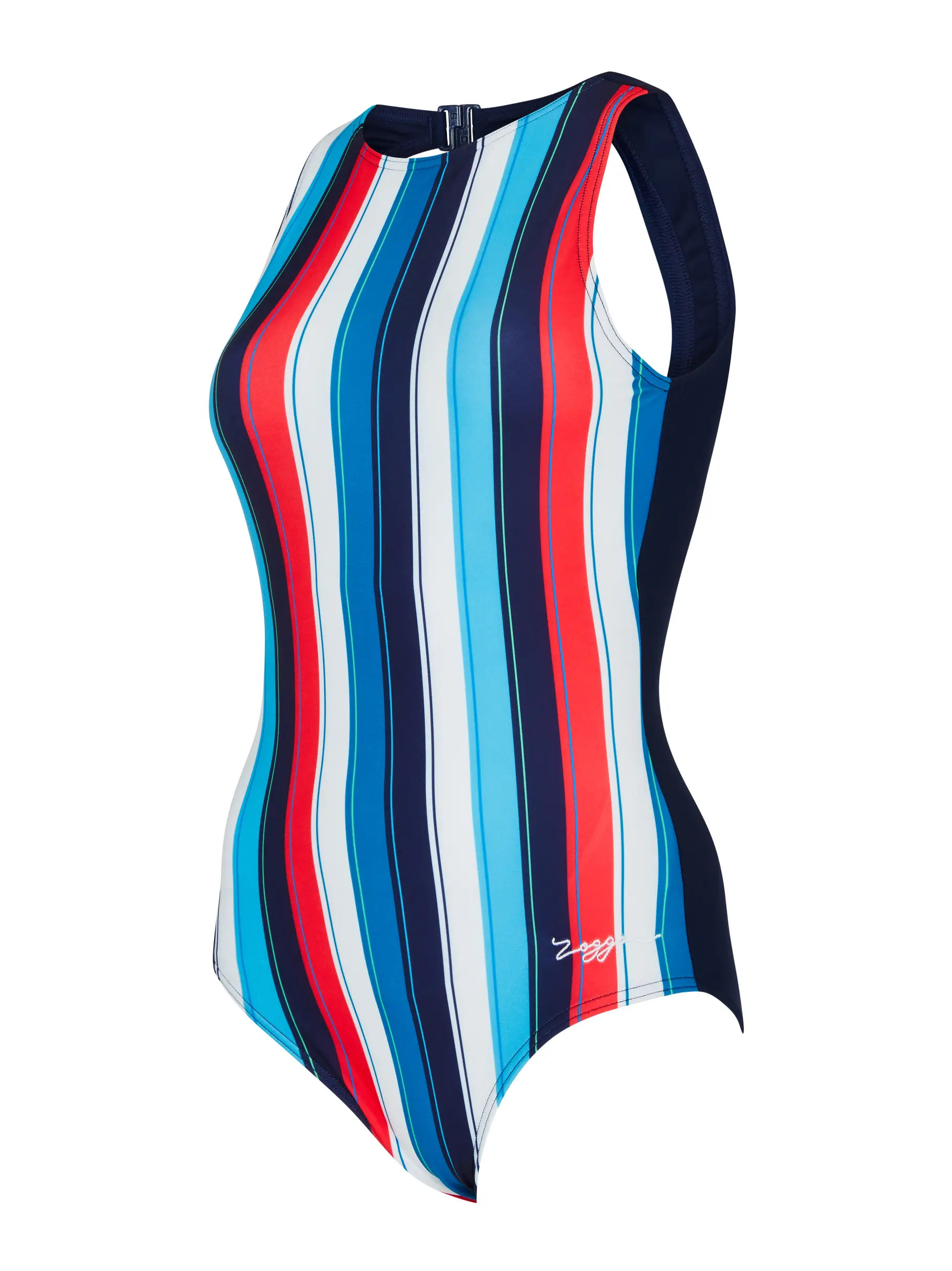 Sale, view full size image of Front view of Product detail - Seamarine Hi Front One Piece Swimsuit SEMR