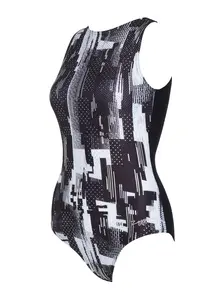 Display front view 5 of Product detail - Shimmer Hi Front One Piece Swimsuit SHMM