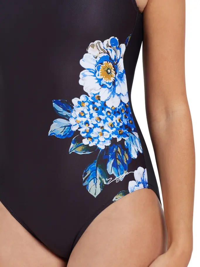 Out of Stock, Ansicht Großes Bild der Vorderseite Product detail - Spring Blossom Hi Front One Piece sparkblue