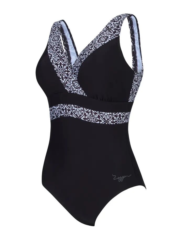 Sale,Clearance, view full size image of Front view of Product detail - Womens Opulence Square Back One Piece Swimsuit OPUL