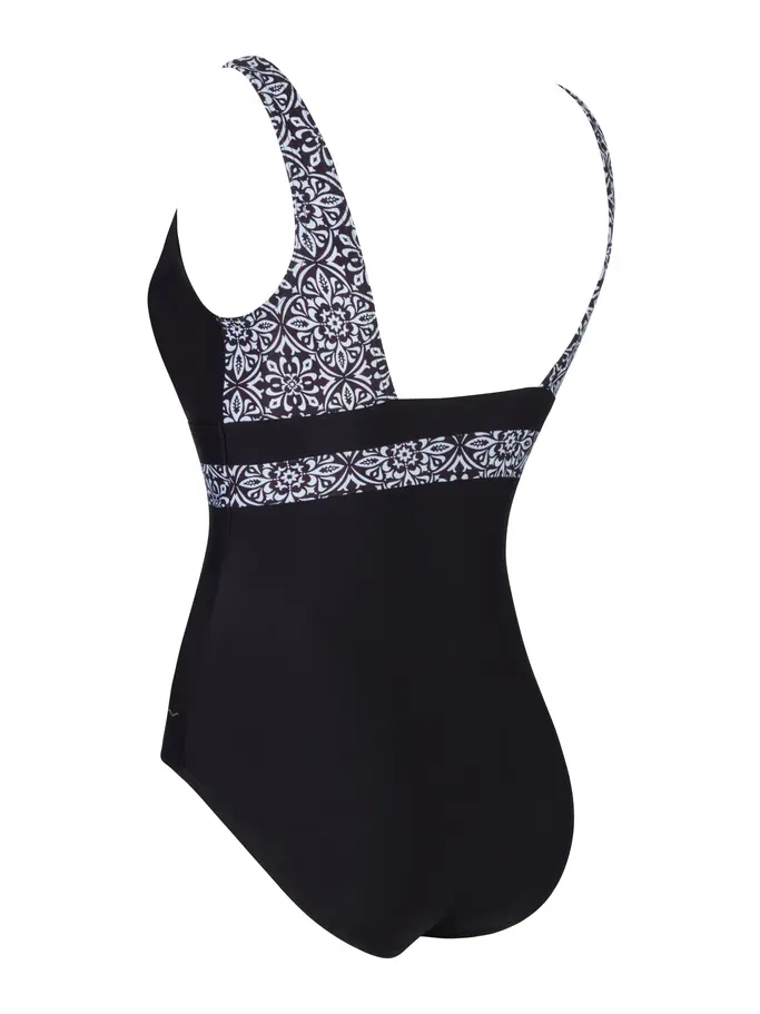 Sale,Clearance, view full size image of Front view of Product detail - Womens Opulence Square Back One Piece Swimsuit OPUL