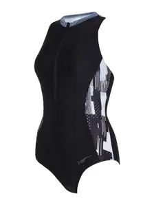 Display front view 5 of Product detail - Shimmer Zip One Piece Swimsuit SHMM