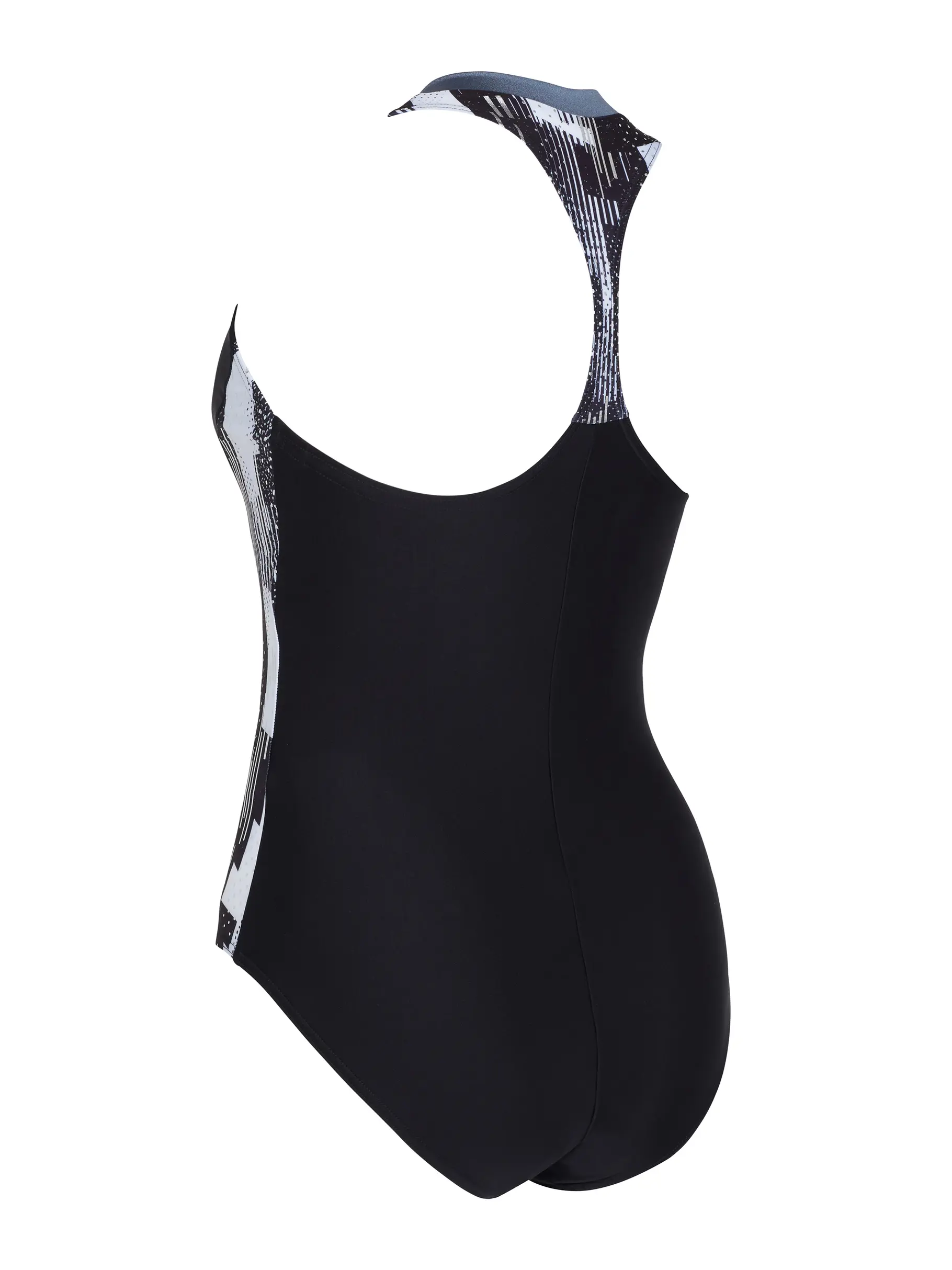 Sale,Clearance, view full size image of Front view of Product detail - Shimmer Zip One Piece Swimsuit SHMM