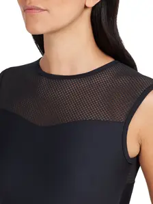 Display front view 5 of Product detail - Mesh Wide Hi Front Swimsuit black