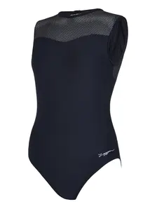 Display front view 7 of Product detail - Mesh Wide Hi Front Swimsuit black