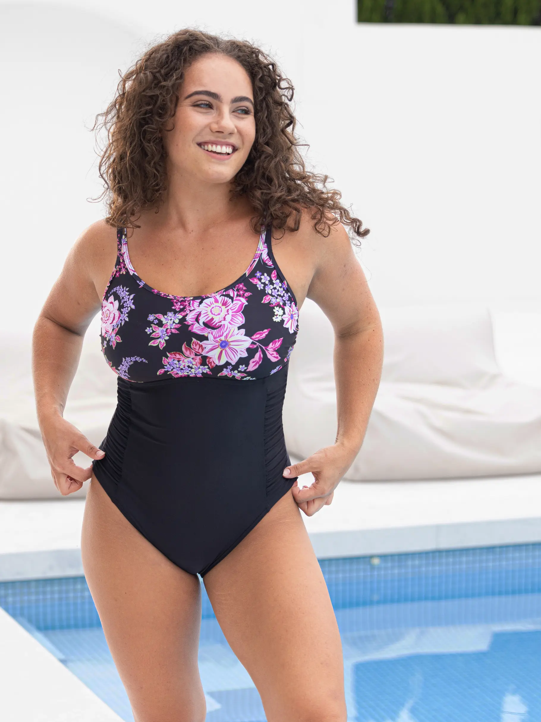 Sale, view full size image of Front view of Product detail - Artisan Multiway One Piece Swimsuit ARTI