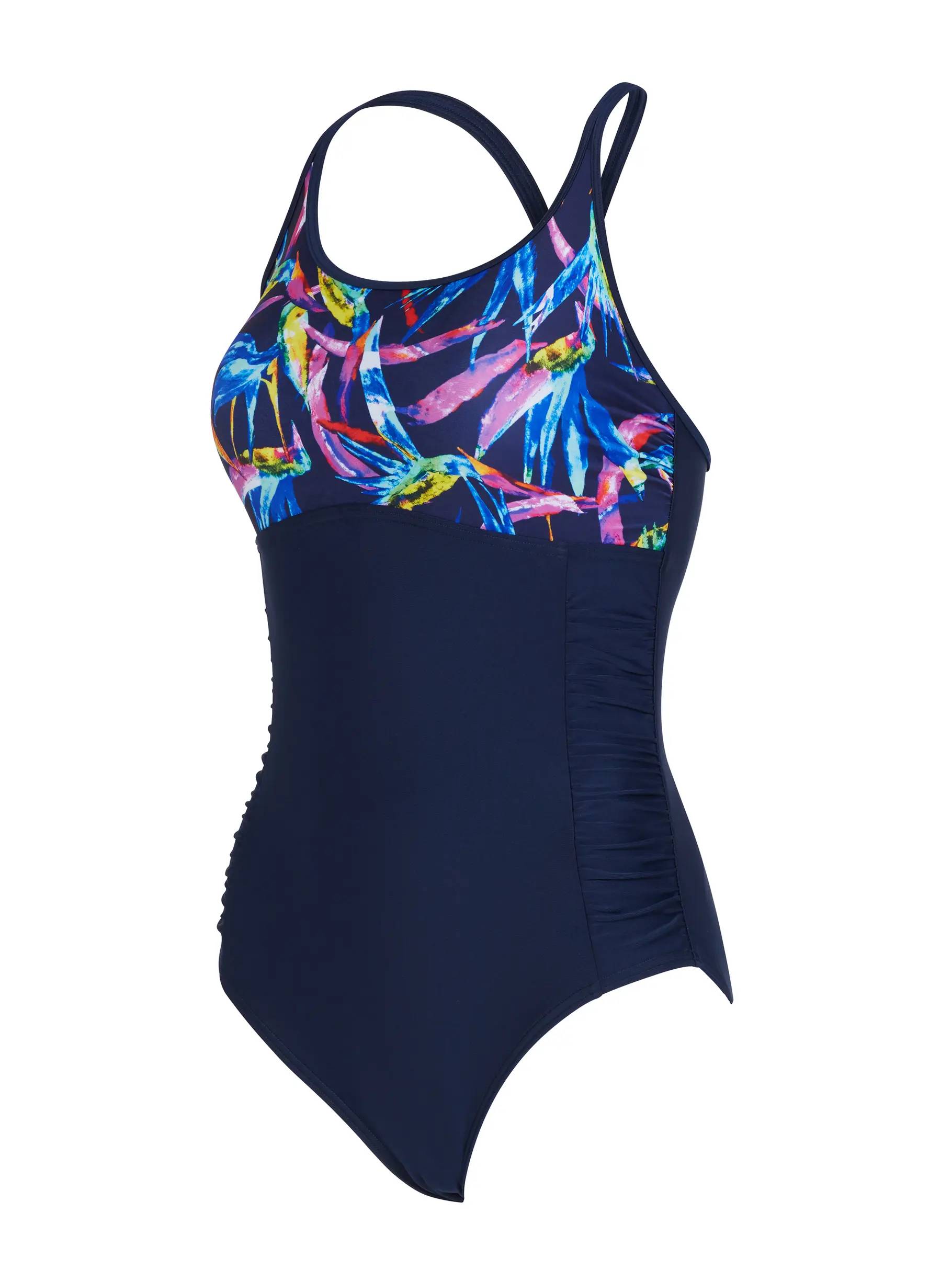 Sale,Clearance, view full size image of Front view of Product detail - Neon Crystal Multiway One Piece Swimsuit NNCR