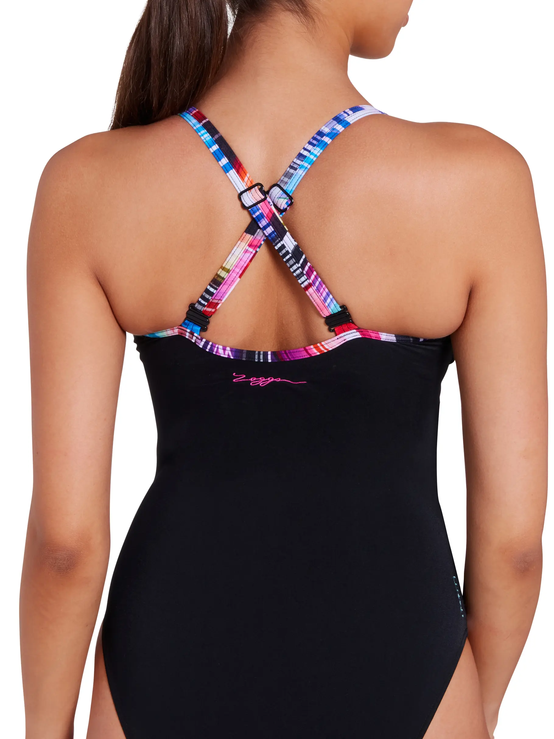 Sale, view full size image of Front view of Product detail - Prism Geo Multiway 1 Piece Swimsuit PRIS