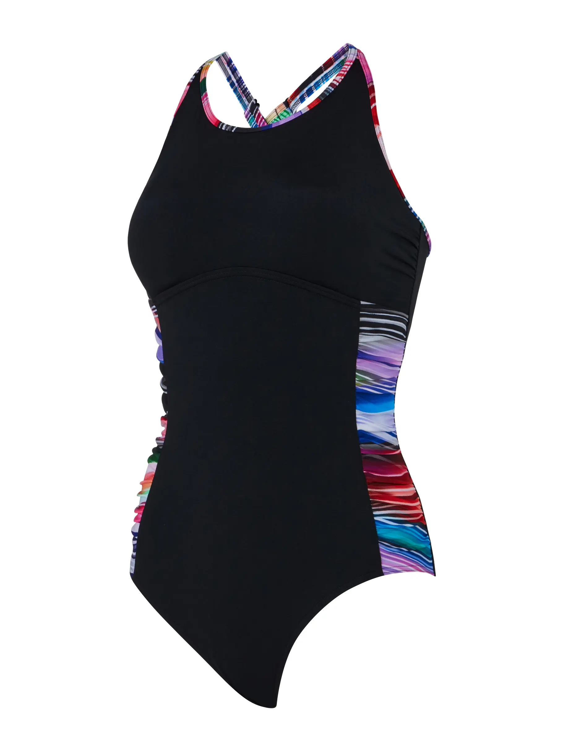 Sale, view full size image of Front view of Product detail - Prism Geo Multiway 1 Piece Swimsuit PRIS