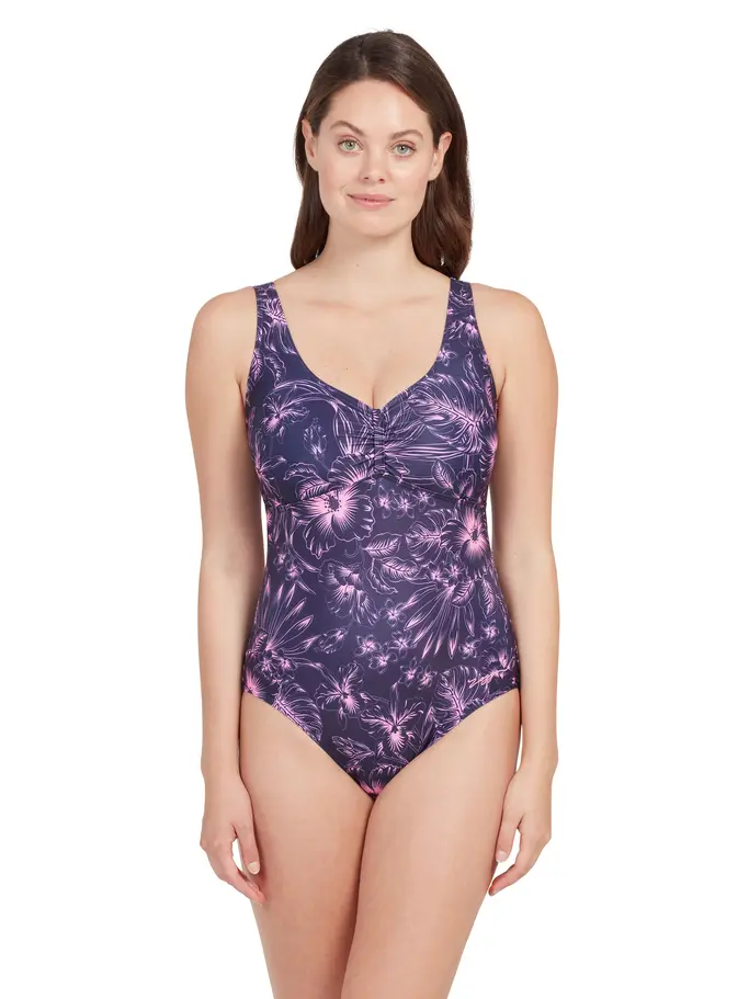 Sunset Bloom Scoopback One Piece Swimsuit