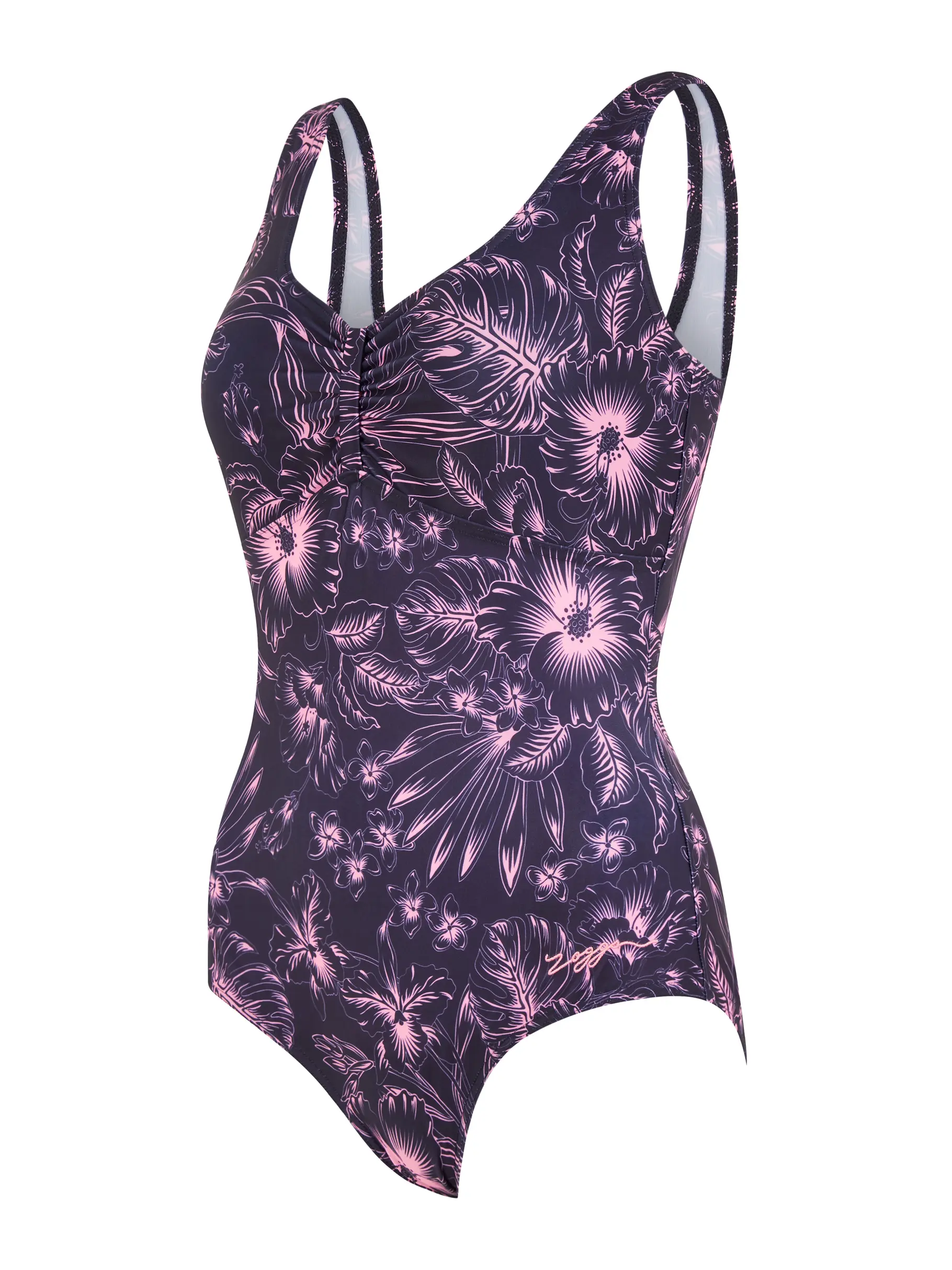 Out of Stock,Sale, Ansicht Großes Bild der Vorderseite Product detail - Sunset Bloom Scoopback One Piece Swimsuit SNBL