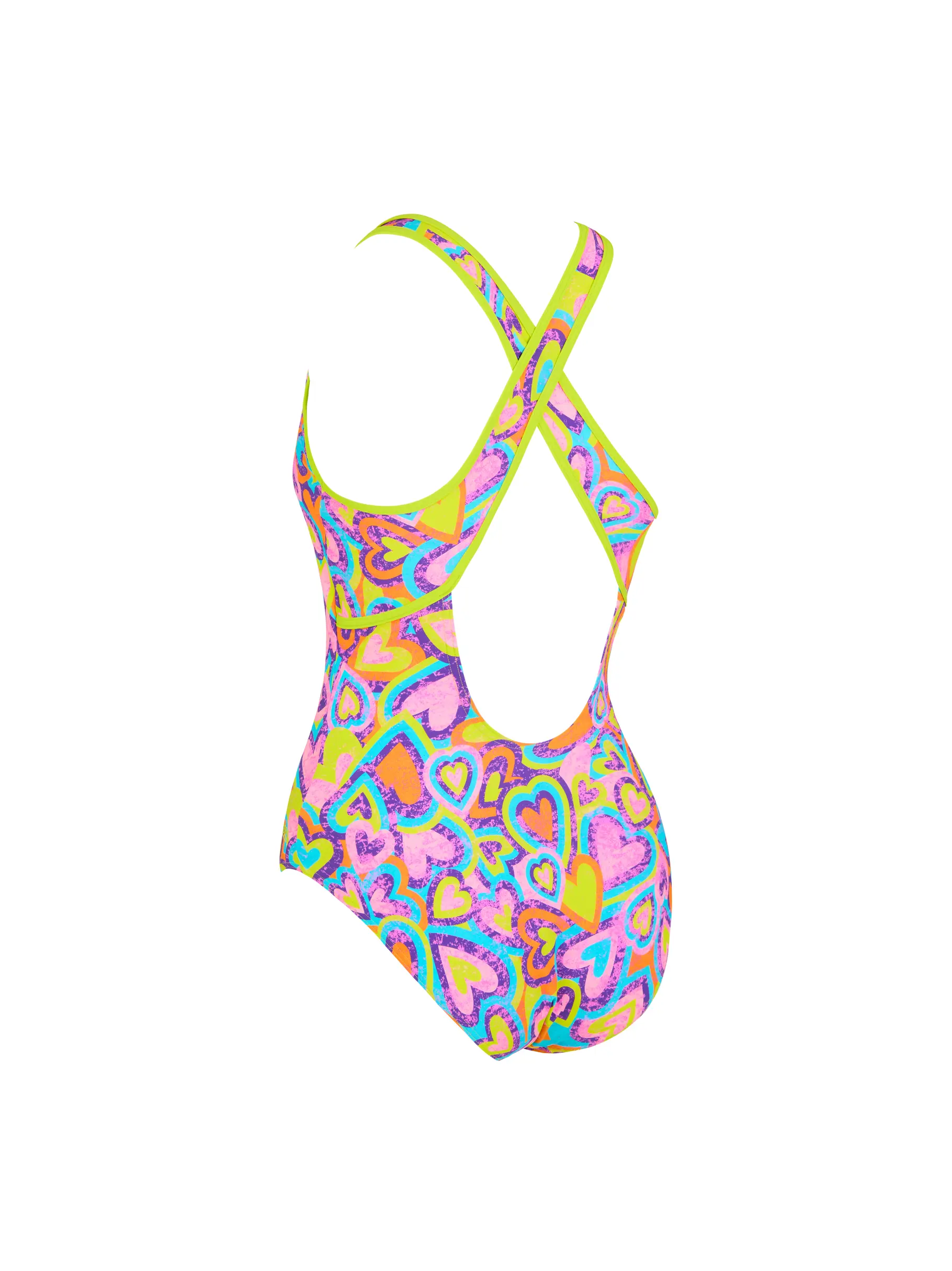 , view full size image of Front view of Product detail - Womens Joyful Silver Lined Crossback Swimsuit JOPK