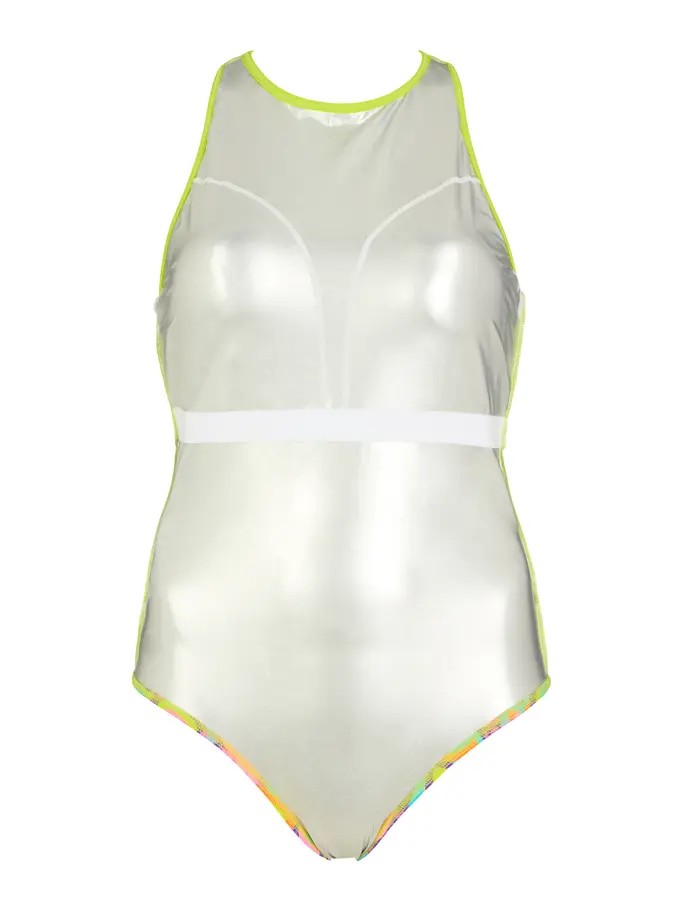 Sale,Clearance, view full size image of Front view of Product detail - Womens Joyful Silver Lined Crossback Swimsuit JOPK