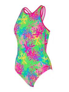 Display front view 6 of Product detail - Womens Undersea Magic Green Crossback Swimsuit UNGN