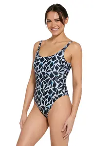 Display front view 2 of Product detail - Womens Moonstone Sleekback Swimsuit MOON