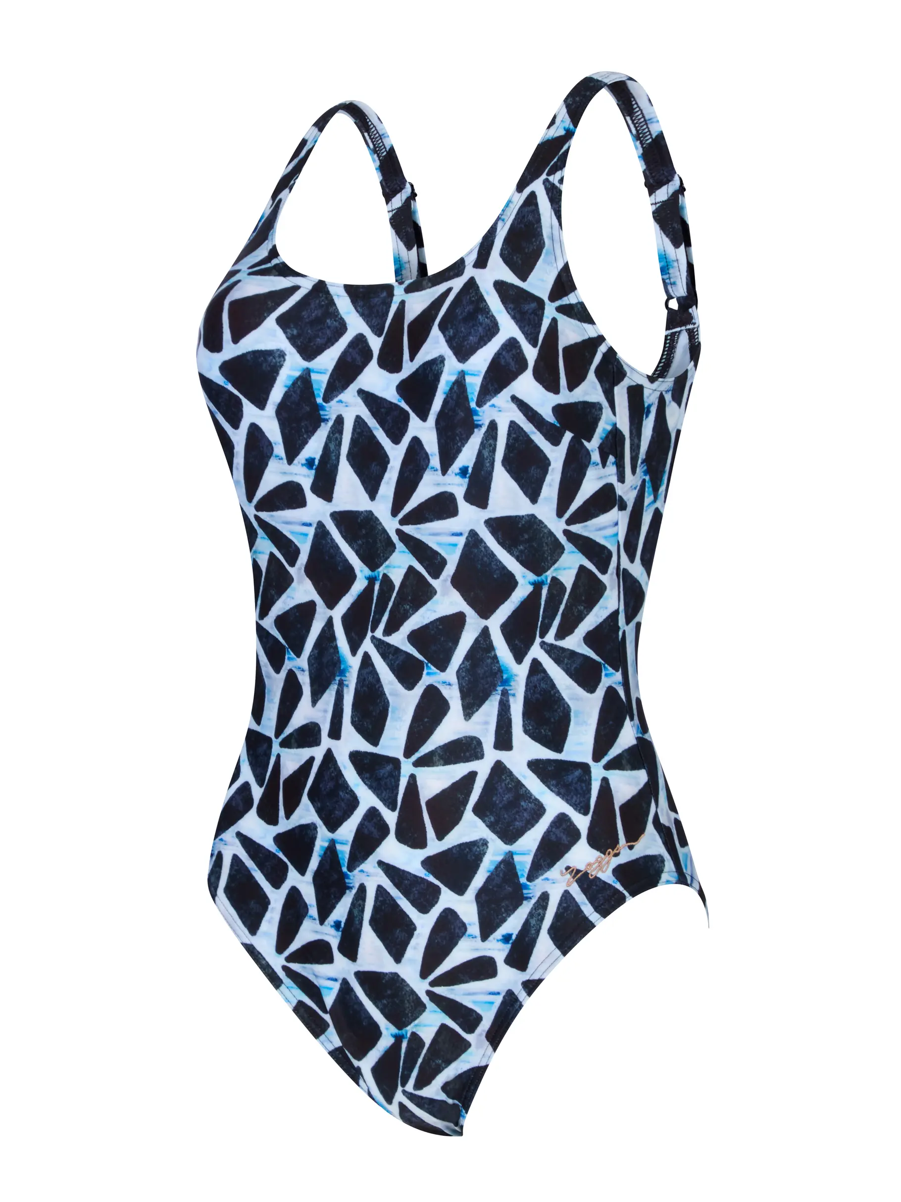 , view full size image of Front view of Product detail - Womens Moonstone Sleekback Swimsuit MOON