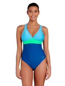 Display front view 1 of Product detail - Cyber Panel Crossback Swimsuit CYBE