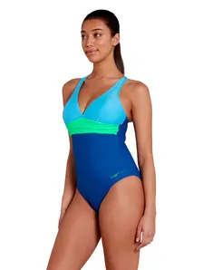 Display front view 3 of Product detail - Cyber Panel Crossback Swimsuit CYBE