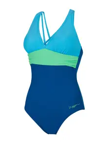 Display front view 6 of Product detail - Cyber Panel Crossback Swimsuit CYBE