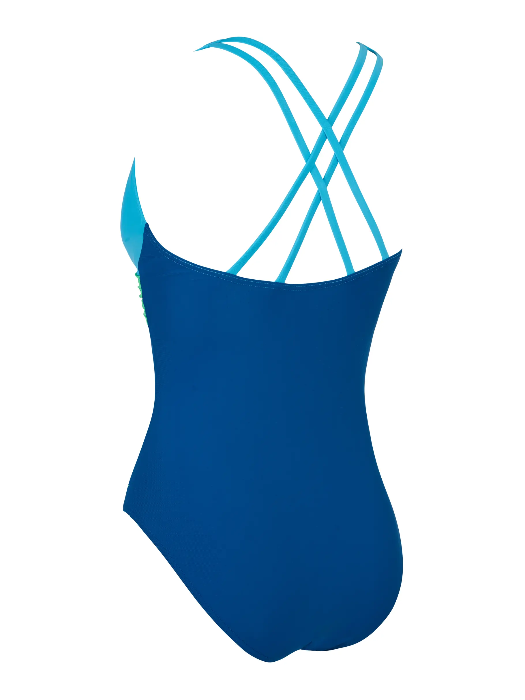 Sale,Clearance, view full size image of Front view of Product detail - Cyber Panel Crossback Swimsuit CYBE