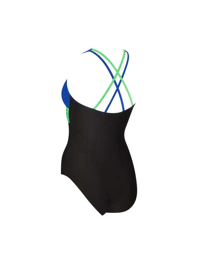 New, view full size image of Front view of Product detail - Womens Elaine Panel Crossback Swimsuit ELAI