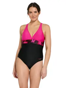 Display front view 1 of Product detail - Womens Inferno Panel Crossback Swimsuit INFE